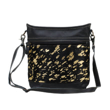 Load image into Gallery viewer, Myra Bag - Golden Beacons Leather and Hairon Bag