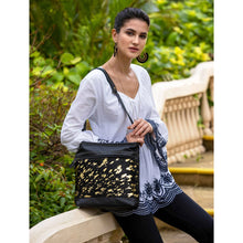 Load image into Gallery viewer, Myra Bag - Golden Beacons Leather and Hairon Bag