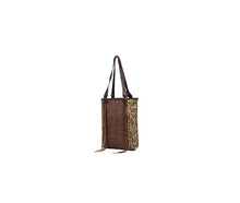 Load image into Gallery viewer, Myra Bag - Golden Studs Leather and Hairon Bag