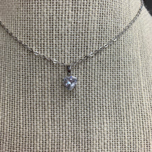 Load image into Gallery viewer, Sterling Silver CZ Heart Necklace