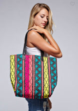 Load image into Gallery viewer, Sale! Black Multi Colored Tote