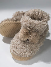 Load image into Gallery viewer, Taupe Fuzzy Slippers