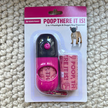 Load image into Gallery viewer, Poop, There It Is - 2 in 1 Flashlight and Doggie Bag Dispenser - Pink