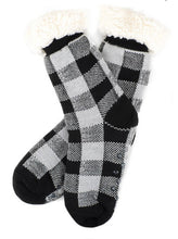 Load image into Gallery viewer, Black/White Winter Sherpa Socks