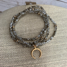 Load image into Gallery viewer, Grey Half Moon Bracelet Set