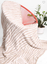 Load image into Gallery viewer, Cozy Zebra Blanket Beige/White - 60x50