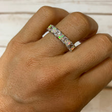 Load image into Gallery viewer, Sterling Silver Opal Ring Size 6