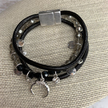 Load image into Gallery viewer, Black Layered Magnetic Bracelet