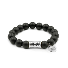 Load image into Gallery viewer, KINSLEY Cyprus Collection - Silver Coal Bracelet L/XL
