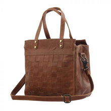 Load image into Gallery viewer, Myra Bag - Square One Leather and Hairon Bag