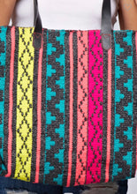 Load image into Gallery viewer, Sale! Black Multi Colored Tote