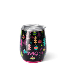 Load image into Gallery viewer, Merry &amp; Bright SWIG 14oz Stemless Wine Cup