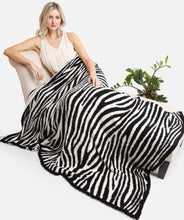 Load image into Gallery viewer, Cozy Zebra Blanket Black/White - 60x50
