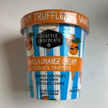 Load image into Gallery viewer, Seattle Chocolates - Vanilla Orange Cream Truffle Pint 4.5oz