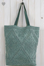 Load image into Gallery viewer, Green Enzyme Washed Beaded Tote