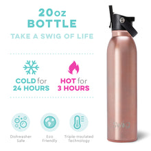 Load image into Gallery viewer, Shimmer Rose Gold Flip + Sip SWIG 20 oz Bottle