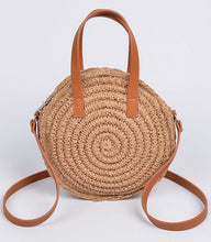 Load image into Gallery viewer, Round Straw Handbag - SALE!