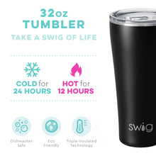 Load image into Gallery viewer, Matte Black SWIG 32 oz Tumbler