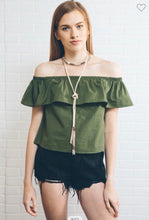 Load image into Gallery viewer, Crystal Bead Suede Tan Wrap Necklace