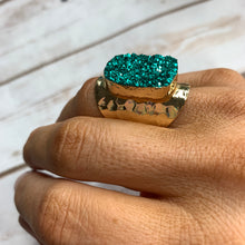 Load image into Gallery viewer, Sale! Teal Druzy Ring
