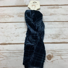 Load image into Gallery viewer, Navy Velvet Burnout Headband