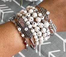 Load image into Gallery viewer, Kinsley Silver Cosmic Quartz Druzy Bangle L/XL
