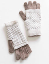 Load image into Gallery viewer, Ivory/Mocha Two Tone Gloves
