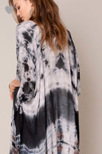 Load image into Gallery viewer, Sale! Black Long TieDye Kimono