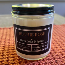Load image into Gallery viewer, Sierra Cedar and Spruce Ruthie Rose Soy Candle