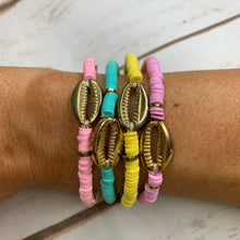 Load image into Gallery viewer, Sale! Mint Rubber Shell Bracelet