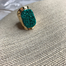 Load image into Gallery viewer, Sale! Teal Druzy Ring