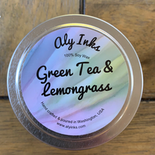 Load image into Gallery viewer, Mini Green Tea &amp; Lemongrass Soy Candle 4oz