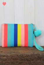 Load image into Gallery viewer, Multi Colored Striped Clutch - SALE!