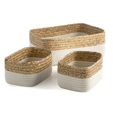 Load image into Gallery viewer, Baskets - Ivory Dalton Organizer Set 3 Pieces.