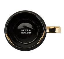 Load image into Gallery viewer, Cat Mug - Ceramic Black w Gold. 12oz.
