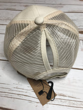Load image into Gallery viewer, Sale! Cream High Ponytail Baseball Cap