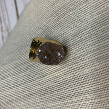 Load image into Gallery viewer, Sale! Gold Champagne Druzy Ring