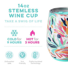 Load image into Gallery viewer, Wild Flower Swig Stemless Wine Cup 14oz