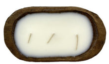 Load image into Gallery viewer, Wooden Dough Bowl Candle - Lemon Cookie - 3 Wick - 9.75x6.