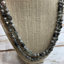 Load image into Gallery viewer, Grey Natural Stone Necklace