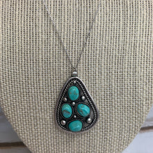 Load image into Gallery viewer, Sale! Turquoise Sterling Pendant Necklace