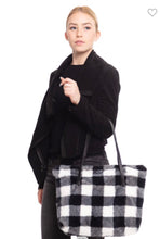 Load image into Gallery viewer, White Buffalo Faux Fur Tote