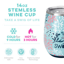Load image into Gallery viewer, Sale! Coral Me Crazy SWIG 14oz Stemless Wine Cup