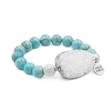 Load image into Gallery viewer, KINSLEY Stone Collection - Silver Aqua Marine Bracelet S/M