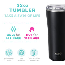Load image into Gallery viewer, Matte Black SWIG 22oz Tumbler