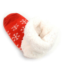 Load image into Gallery viewer, Red Winter Sherpa Socks