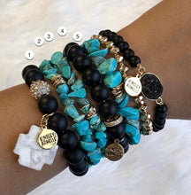 Load image into Gallery viewer, Kinsley Cross Coal Bracelet L/XL
