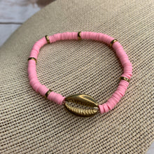 Load image into Gallery viewer, Sale! Pink Rubber Shell Bracelet