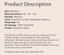 Load image into Gallery viewer, Sale! Becky Black Dark Smoke Sunglasses - DIFF Eyewear