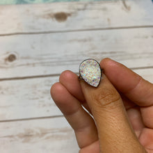 Load image into Gallery viewer, White Gunmetal Druzy Ring